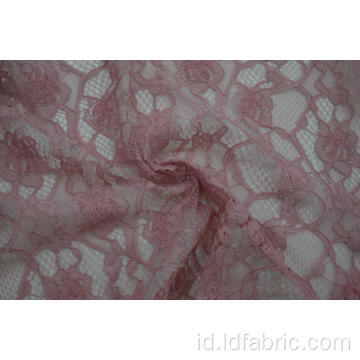 100% Polyester Velvet Cord Lace Fabric